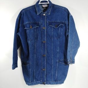 Weathered Blues Denim Jean Jacket Medium Vintage